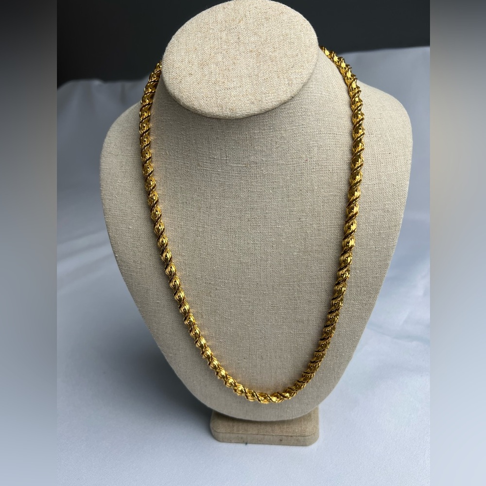 Napier Gold Tone Rope Twist Necklace